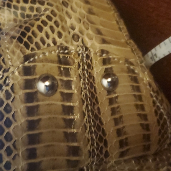 PURE Snakeskin Print Leather Bag - Picture 7 of 8